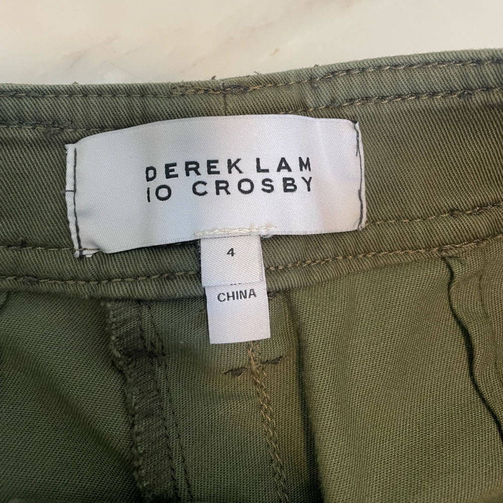 Derek Lam 10 Crosby size 4 women’s cargo khakis tapered leg designer soft casual - Picture 5 of 8